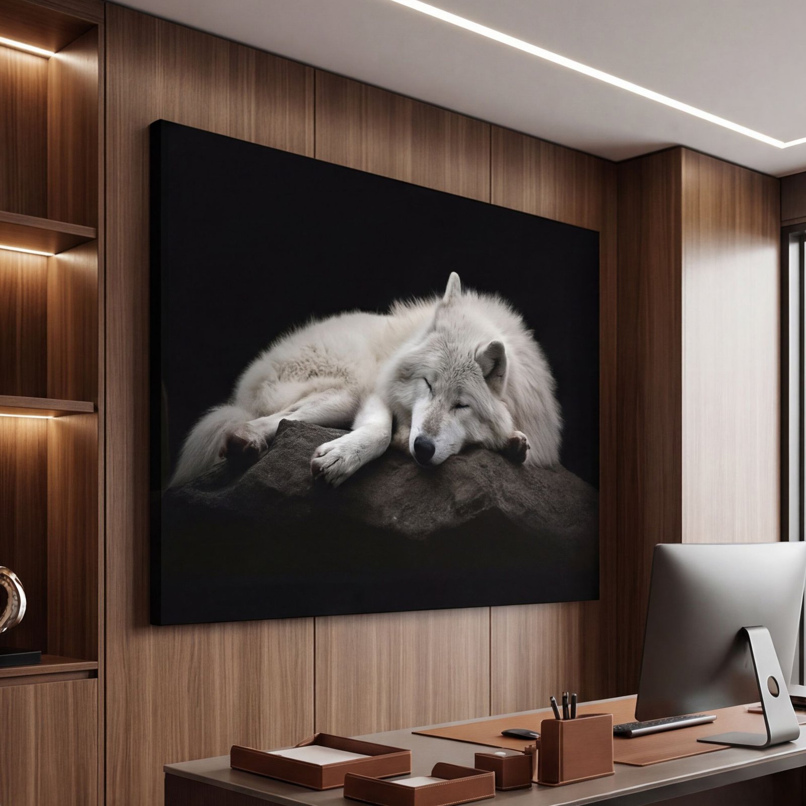 Canvas Wall Art Wolf Lux Large Living Room Office Home
