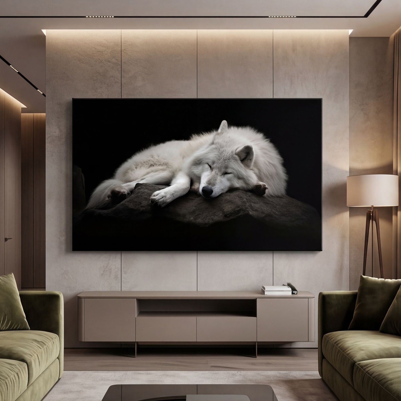 Canvas Wall Art Wolf Lux Large Living Room Office Home - Image 2