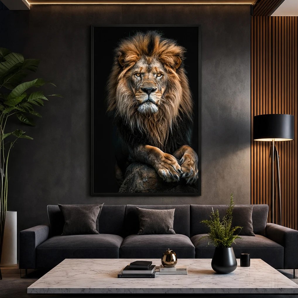 Lion Wall Art Canvas - Image 2