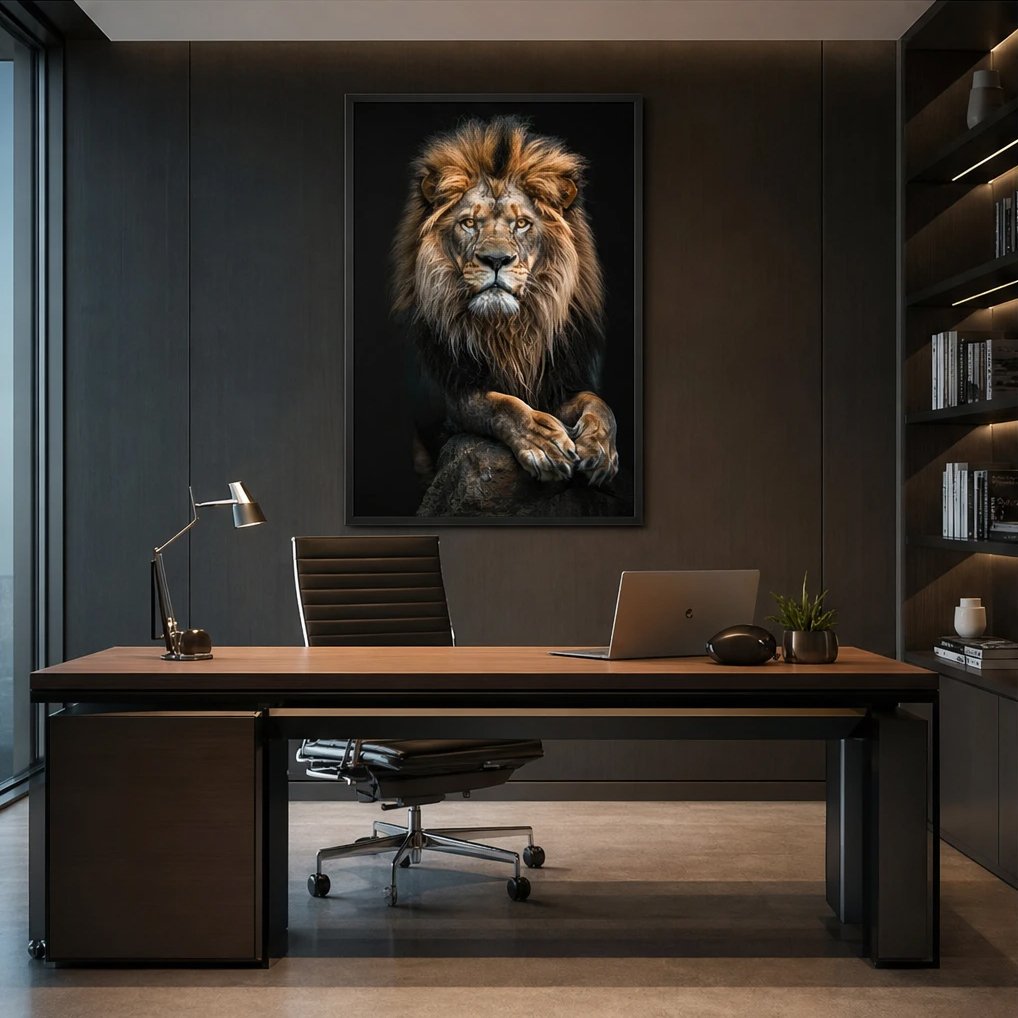Lion Wall Art Canvas - Image 4