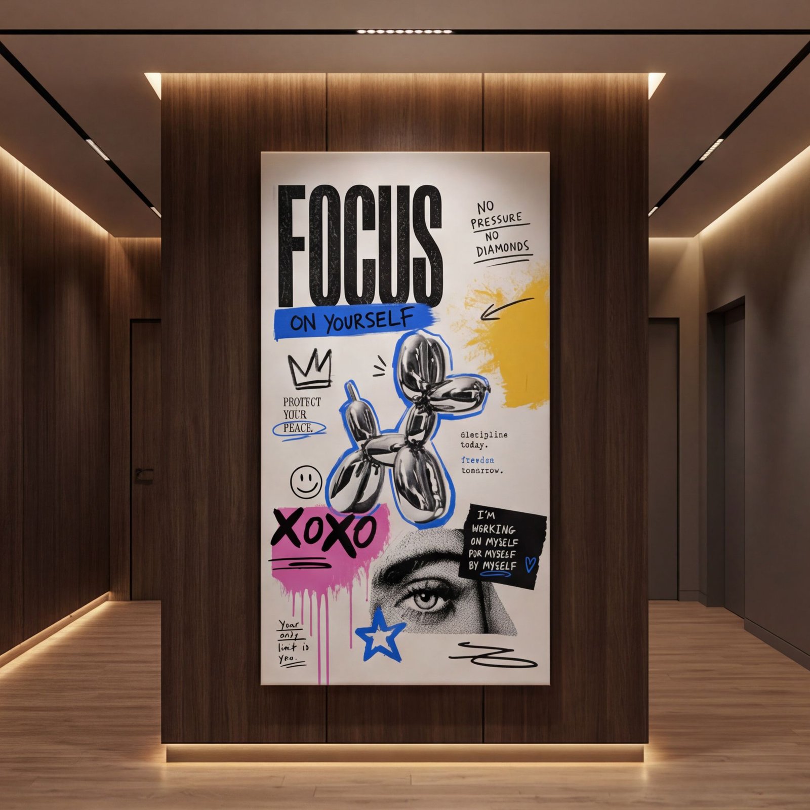 Canvas Wall Art Focus Street Pop Art Living Room Home - Image 3
