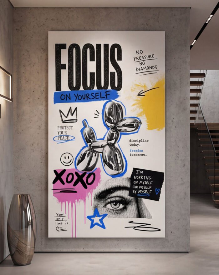 Canvas Wall Art Focus Street Pop Art Living Room Home