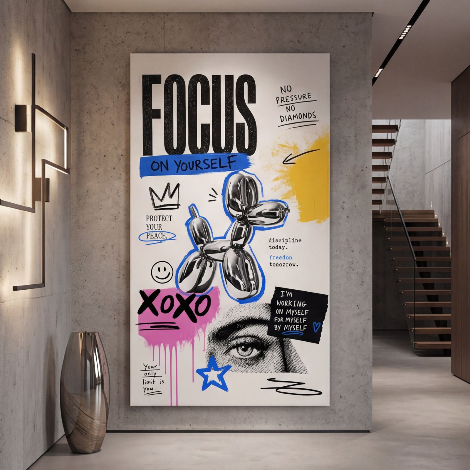 Canvas Wall Art Focus Street Pop Art Living Room Home