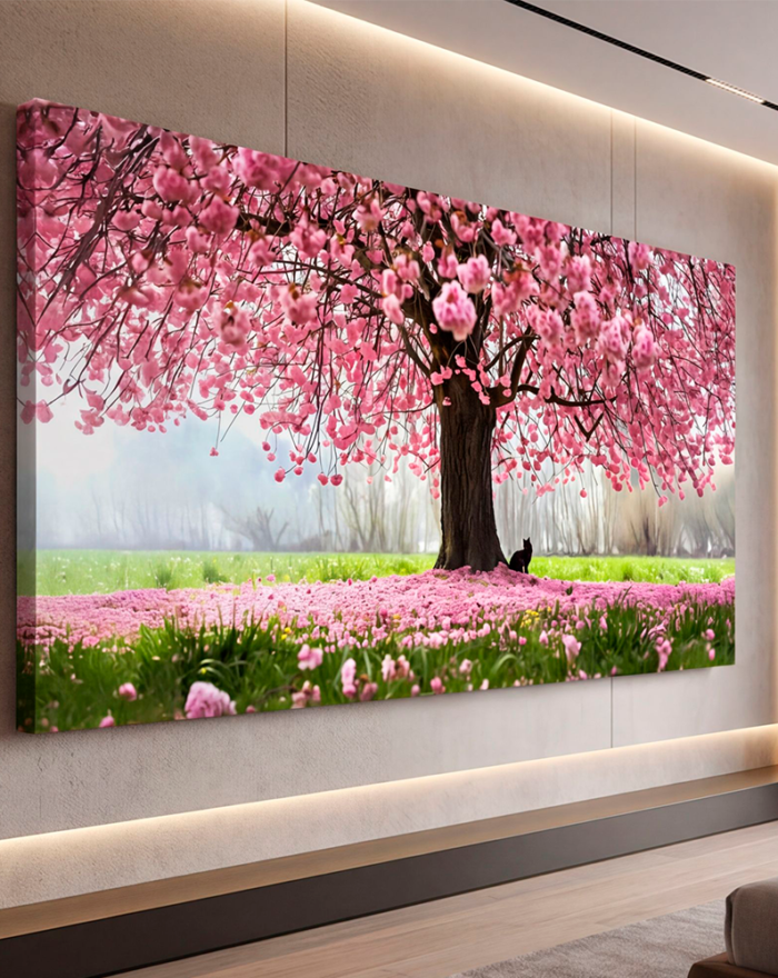 Canvas Wall Art Cherry Blossom Large for Living Room Office Home