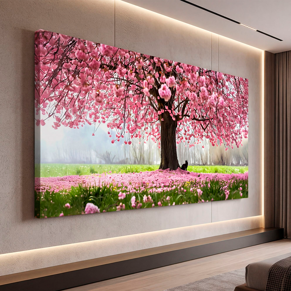 Canvas Wall Art Cherry Blossom Large for Living Room Office Home