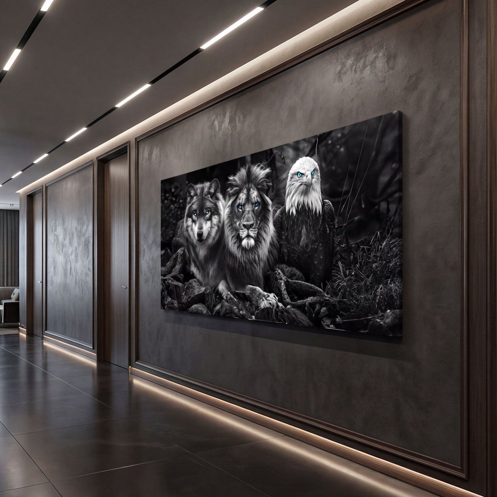 Canvas Wall Art Archetypes of Success Lion Wolf Eagle Living Room Office Home - Image 3