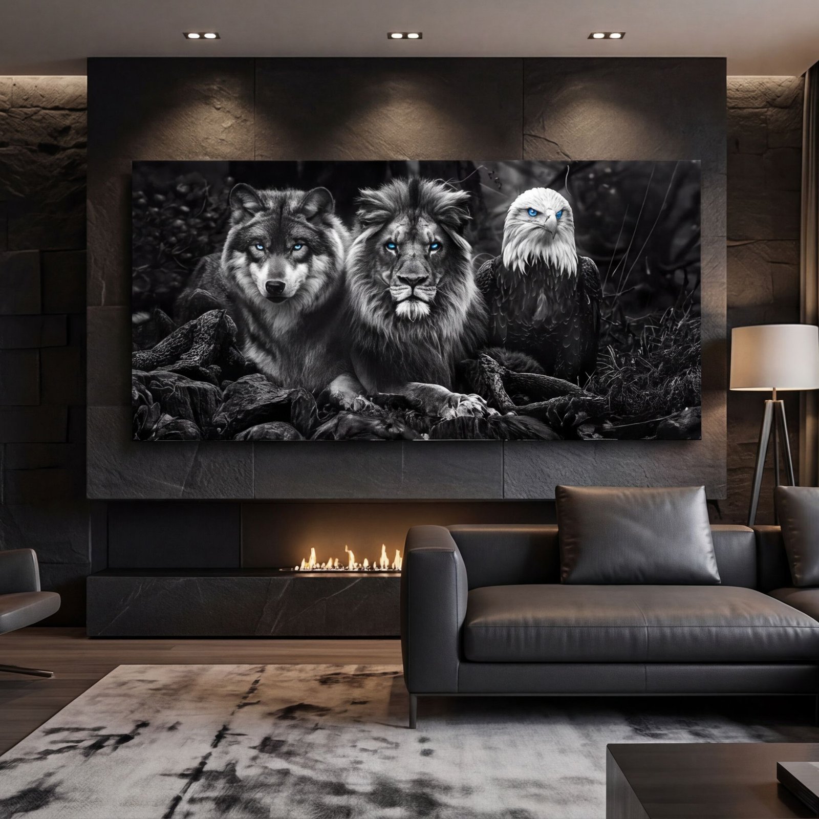 Canvas Wall Art Archetypes of Success Lion Wolf Eagle Living Room Office Home - Image 4